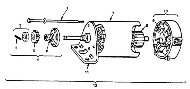 Starter - Motor Diagram and Parts List for 220707-0148-01  Briggs and Stratton Engine